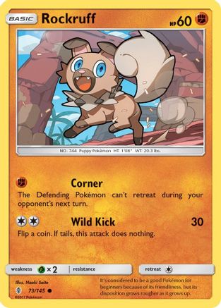 Rockruff 73/145 - SM  Guardians Rising Reverse Holofoil - Poke-Collect