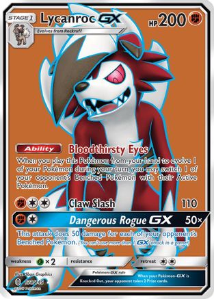 Lycanroc GX (Full Art) 138/145 - SM  Guardians Rising Holofoil - Poke-Collect