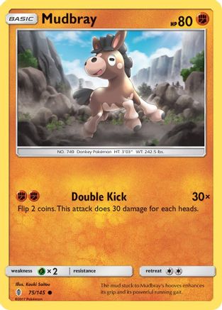 Mudbray 75/145 - SM  Guardians Rising Reverse Holofoil - Poke-Collect