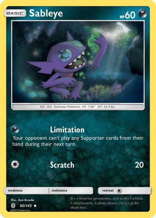 Sableye 80/145 - SM  Guardians Rising Reverse Holofoil - Poke-Collect