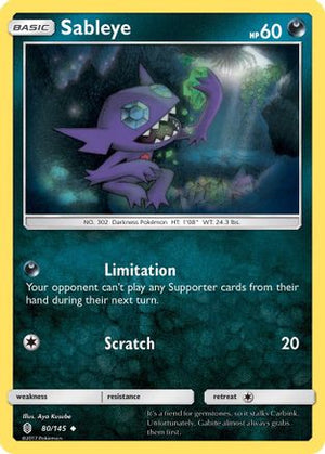 Sableye 80/145 - SM  Guardians Rising Reverse Holofoil - Poke-Collect