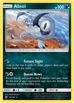 Absol 81/145 - SM  Guardians Rising Holofoil - Poke-Collect