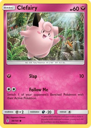 Clefairy 88/145 - SM  Guardians Rising Reverse Holofoil - Poke-Collect