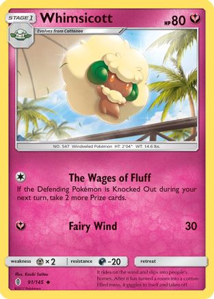 Whimsicott 91/145 - Guardians Rising - Poke-Collect