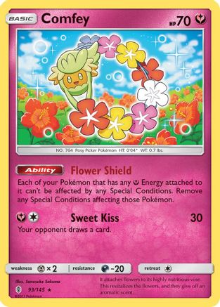 Comfey 93/145 - SM  Guardians Rising Holofoil - Poke-Collect