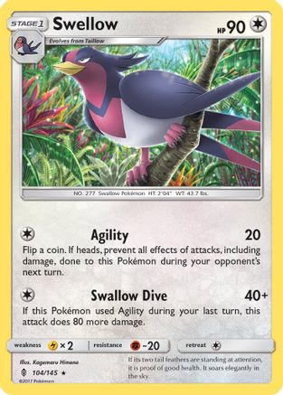 Swellow 104/145 - Guardians Rising - Poke-Collect