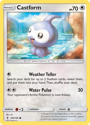 Castform 105/145 - SM  Guardians Rising - Poke-Collect