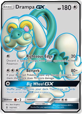 Drampa GX (Full Art) 142/145 - SM  Guardians Rising Holofoil - Poke-Collect