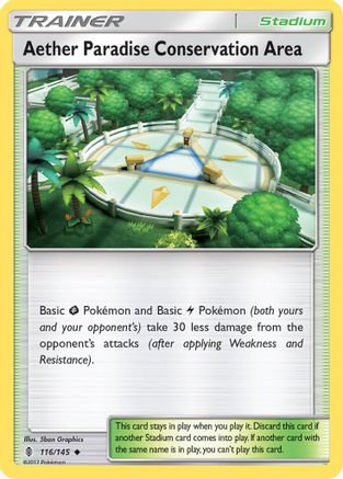 Aether Paradise Conservation Area 116/145 - SM  Guardians Rising - Poke-Collect