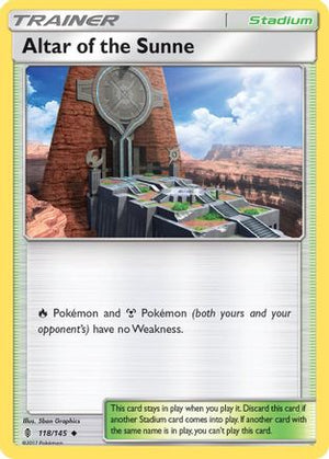 Altar of the Sunne 118/145 - SM  Guardians Rising Reverse Holofoil - Poke-Collect
