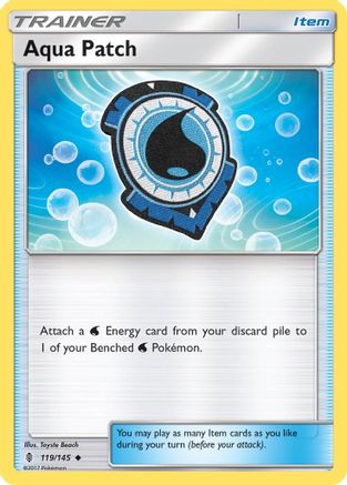 Aqua Patch 119/145 - SM  Guardians Rising Reverse Holofoil - Poke-Collect
