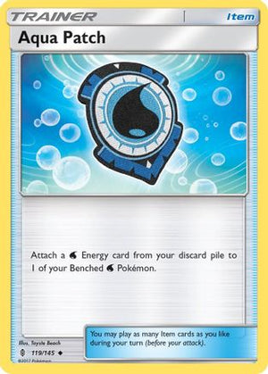 Aqua Patch 119/145 - SM  Guardians Rising Reverse Holofoil - Poke-Collect