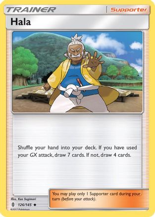 Hala 126/145 - SM  Guardians Rising Reverse Holofoil - Poke-Collect