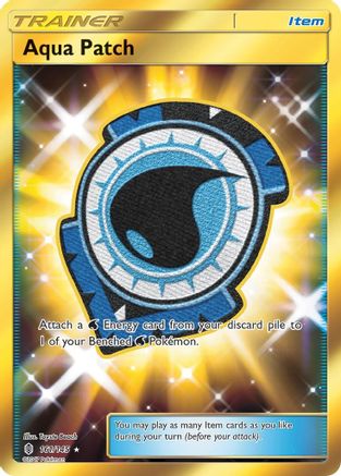 Aqua Patch (Secret) 161/145 - SM  Guardians Rising Holofoil - Poke-Collect