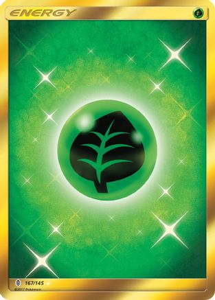 Grass Energy (Secret) 167/145 - SM  Guardians Rising Holofoil - Poke-Collect