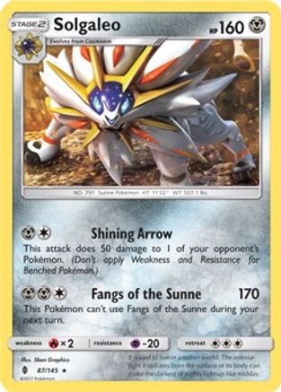 Solgaleo - 87/145 (SM Guardians Rising) 87 - Deck Exclusives Holofoil - Poke-Collect