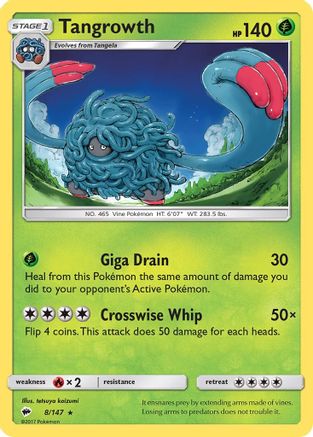 Tangrowth 8/147 - Burning Shadows - Poke-Collect