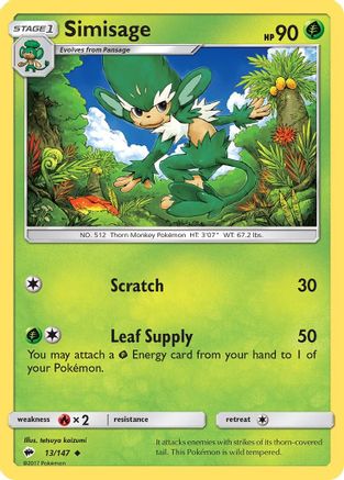 Simisage 13/147 - SM  Burning Shadows - Poke-Collect