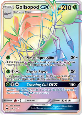 Golisopod GX (Secret) 148/147 - SM  Burning Shadows Holofoil - Poke-Collect