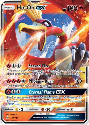 Ho-Oh GX 21/147 - SM  Burning Shadows Holofoil - Poke-Collect