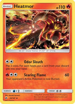 Heatmor 24/147 - SM  Burning Shadows Reverse Holofoil - Poke-Collect