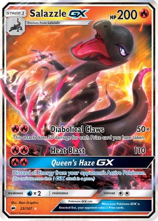 Salazzle GX 25/147 - SM  Burning Shadows Holofoil - Poke-Collect