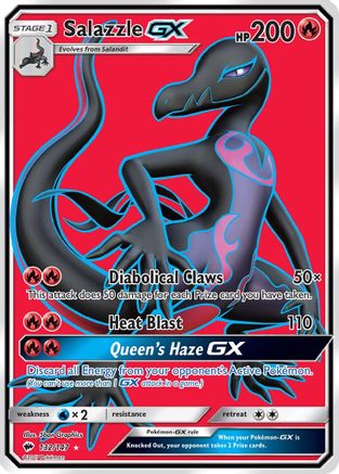 Salazzle GX (Full Art) 132/147 - SM  Burning Shadows Holofoil - Poke-Collect