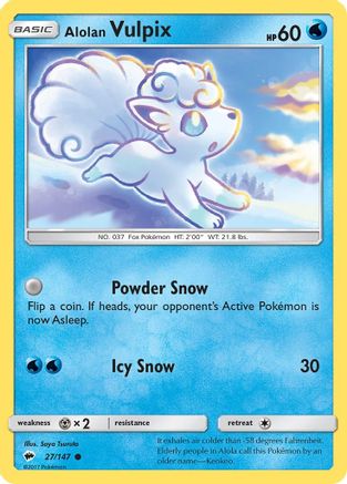 Alolan Vulpix 27/147 - SM  Burning Shadows Reverse Holofoil - Poke-Collect