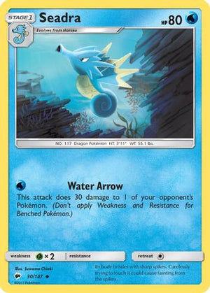 Seadra 30/147 - SM  Burning Shadows Reverse Holofoil - Poke-Collect