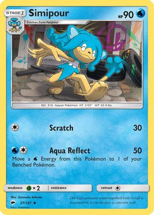 Simipour 37/147 - SM  Burning Shadows - Poke-Collect