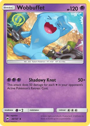Wobbuffet 49/147 - Burning Shadows Reverse Holofoil - Poke-Collect