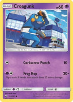 Croagunk 54/147 - SM  Burning Shadows Reverse Holofoil - Poke-Collect