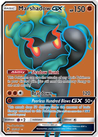 Marshadow GX (Full Art) 137/147 - SM  Burning Shadows Holofoil - Poke-Collect