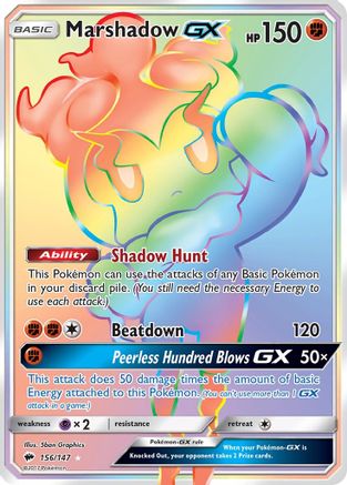 Marshadow GX (Secret) 156/147 - SM  Burning Shadows Holofoil - Poke-Collect