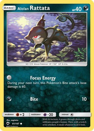 Alolan Rattata 81/147 - Burning Shadows Reverse Holofoil