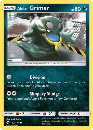 Alolan Grimer 83/147 - SM  Burning Shadows Reverse Holofoil - Poke-Collect