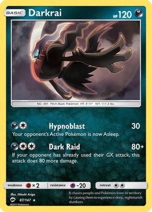 Darkrai 87/147 - SM  Burning Shadows Holofoil - Poke-Collect
