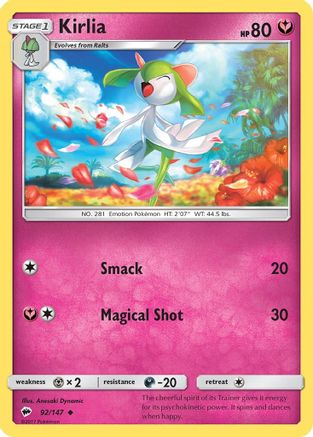 Kirlia 92/147 - SM  Burning Shadows - Poke-Collect