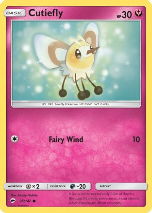 Cutiefly 95/147 - SM  Burning Shadows - Poke-Collect