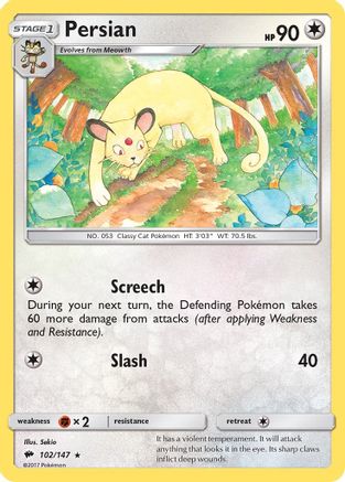 Persian 102/147 - Burning Shadows - Poke-Collect