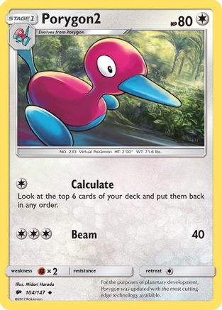 Porygon2 104/147 - SM  Burning Shadows - Poke-Collect