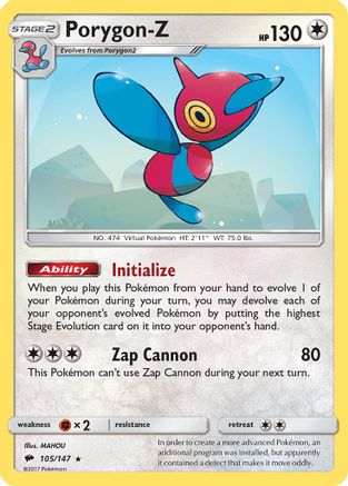 Porygon-Z 105/147 - SM  Burning Shadows Holofoil - Poke-Collect