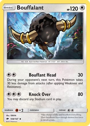 Bouffalant 108/147 - SM  Burning Shadows - Poke-Collect