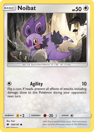 Noibat 109/147 - SM  Burning Shadows Reverse Holofoil - Poke-Collect