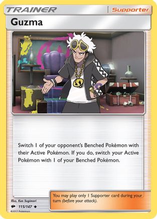 Guzma 115/147 - SM  Burning Shadows Reverse Holofoil - Poke-Collect