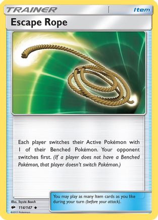 Escape Rope 114/147 - SM  Burning Shadows Reverse Holofoil - Poke-Collect