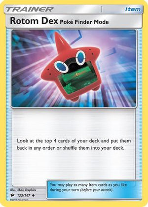 Rotom Dex Poke Finder Mode 122/147 - SM  Burning Shadows - Poke-Collect