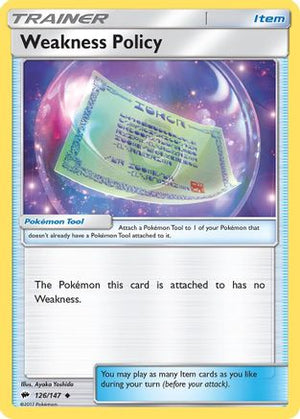Weakness Policy 126/147 - Burning Shadows Reverse Holofoil - Poke-Collect