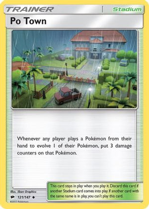 Po Town 121/147 - SM  Burning Shadows Reverse Holofoil - Poke-Collect