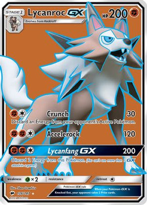 Lycanroc GX (Full Art) 136/147 - SM  Burning Shadows Holofoil - Poke-Collect